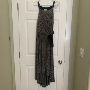 Mauve hi/low knit jersey dress